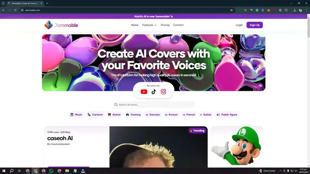 Video thumbnail for how to use jammable ai voice cartoon characters