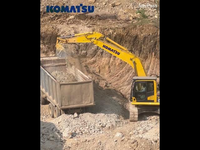 Video thumbnail for Komatsu PC210LC-10M0 fitted 1.2 m3 Bkt in Dolomite OB, Less Passage required for a Tipper