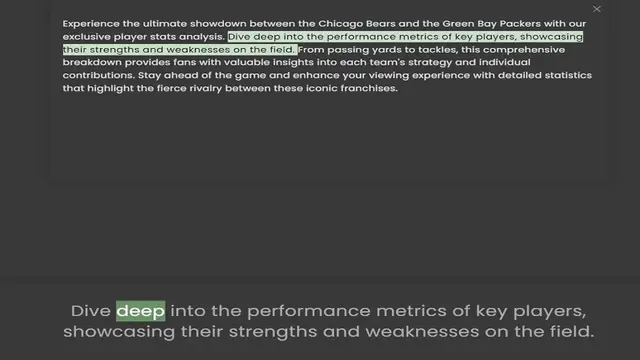 Video thumbnail for exclusive player stats analysis. Dive deep into the performance metrics of key players, showcasing their strengths and weaknesses on the field. From passing yards to tackles, this comprehensive breakdown provides fans with valuable insigh
