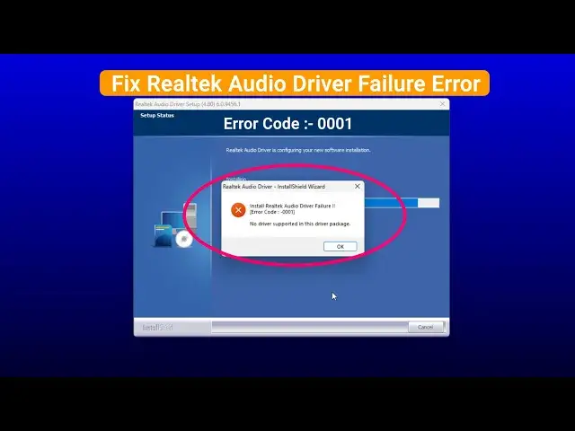Video thumbnail for Install Realtek Hd Audio Driver Failure !! Error Code:- 0001 [Solved]