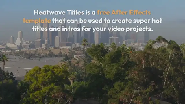 Video thumbnail for Heatwave Titles – Free After Effects Template