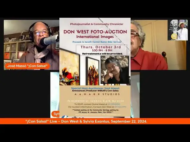 Video thumbnail for "¡Con Salsa!" Live - Special Program, Don West & Sylvia Exantus, Sunday 9.22.24