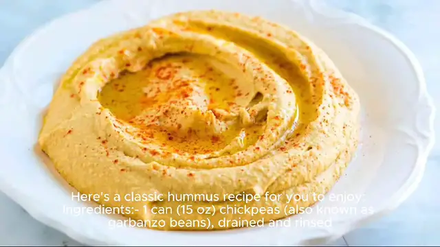 Video thumbnail for hummus recipe