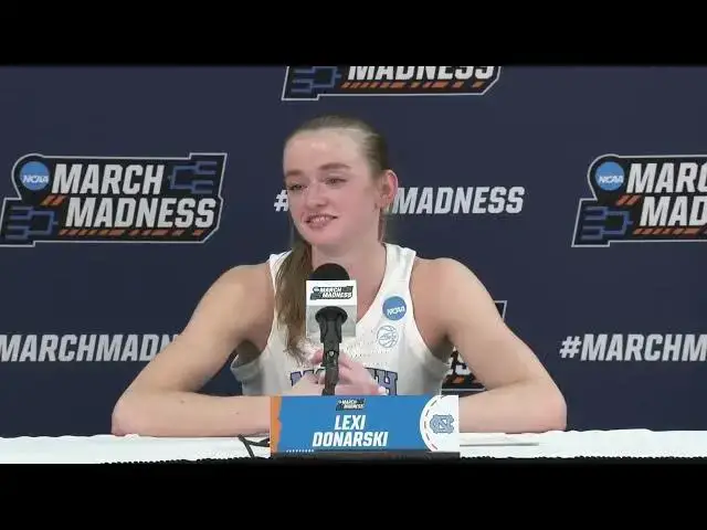 'Video thumbnail for #UNC postgame press conference with Courtney Banghart, Lexi Donarski and Alyssa Ustby'