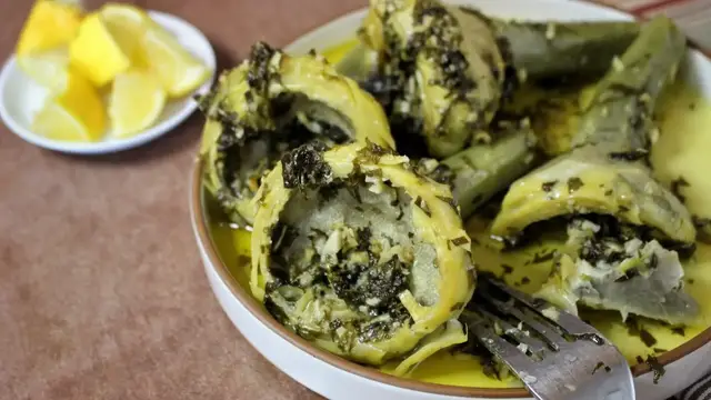 'Video thumbnail for Carciofi Alla Romana (Roman-Style Artichokes) Recipe'