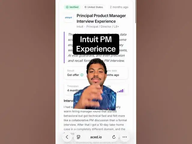 Video thumbnail for Intuit PM Interview Experience