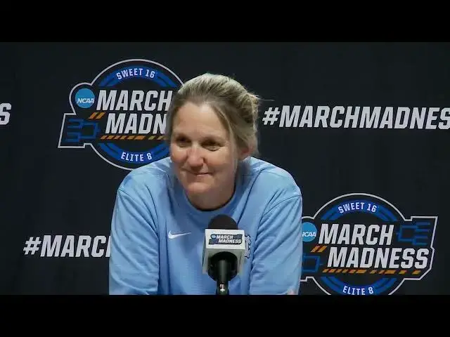 'Video thumbnail for #UNC pre-Sweet 16 press conference with Courtney Banghart, Reniya Kelly and Alyssa Ustby'