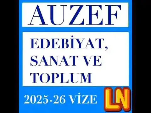 Video thumbnail for Edebiyat Sanat ve Toplum 2025-2026 Vize Soruları