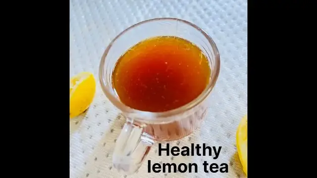 'Video thumbnail for Healthy lemon tea | Honey lemon tea recipe | How to make desi black lemon tea #youtubeshorts #shorts'