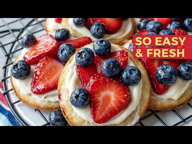 Video thumbnail for The Ultimate Mini Fruit Pizzas | Easy Cream Cheese Dessert