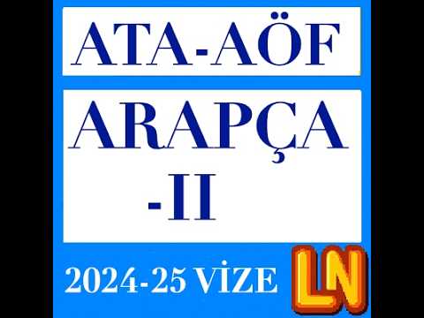 Video thumbnail for Ata Aöf Arapça -2 2024-2025 Vize Soruları
