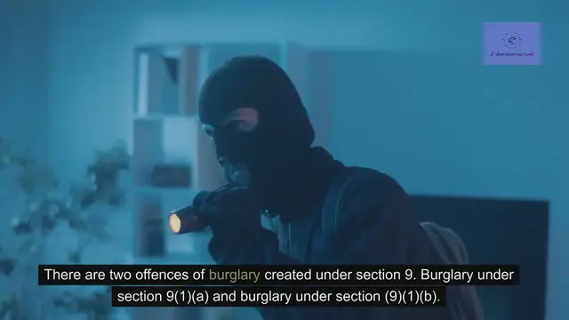 'Video thumbnail for Burglary under s.9 Theft Act 1968 www.e-lawresources.co.uk'