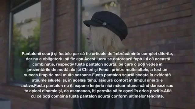 Video thumbnail for Fusta pantalon scurtă – o tendință sexy pentru vară. Descoperă cu ce o poți combina!