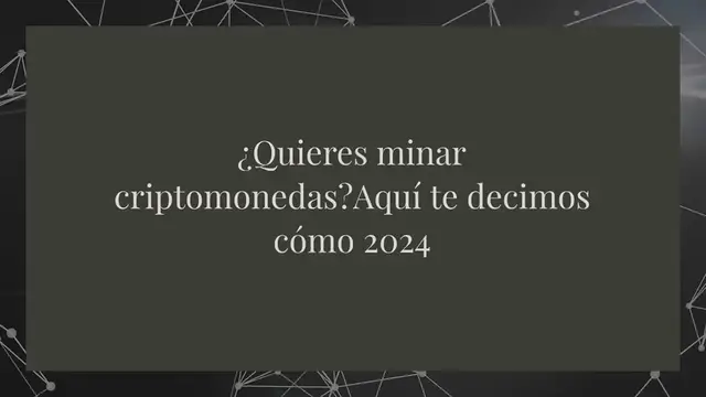 Video thumbnail for ¿Cómo minar criptomonedas?