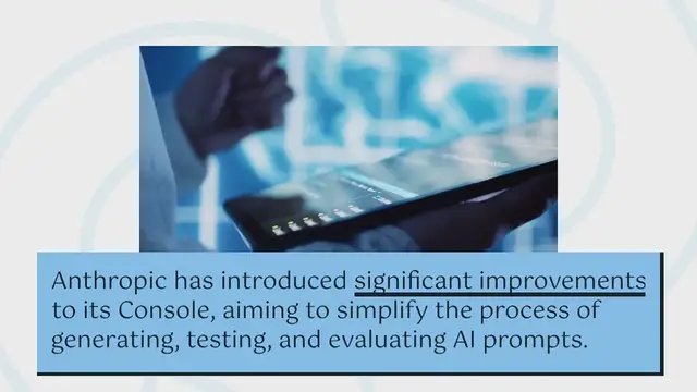 Video thumbnail for Anthropic Console Introduces New AI Features for Prompt Generation and Evaluation