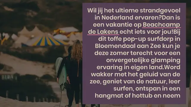 Video thumbnail for BEACHCAMP DE LAKENS: ULTIEM STRANDGEVOEL IN NEDERLAND