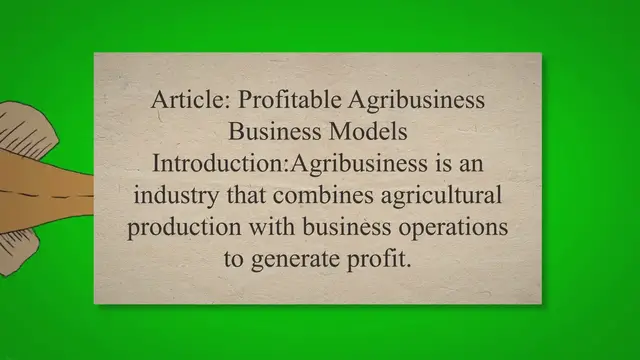Video thumbnail for Profitable Agribusiness Business Models