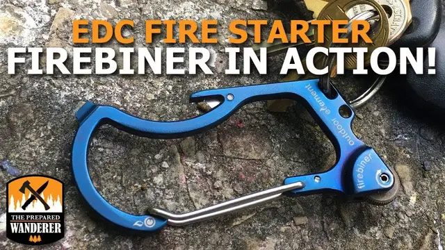 Video thumbnail for EDC Fire Starter Firebiner in Action!