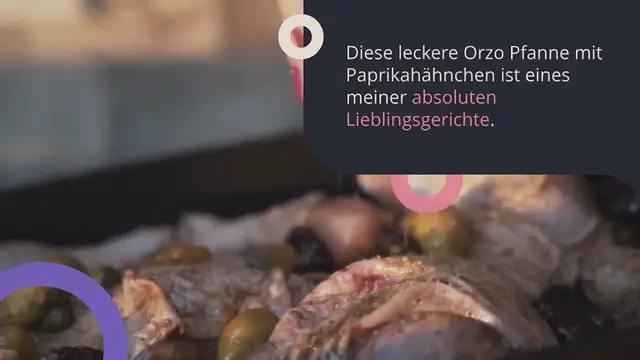 Video thumbnail for Orzo Pfanne mit Paprikahähnchen
