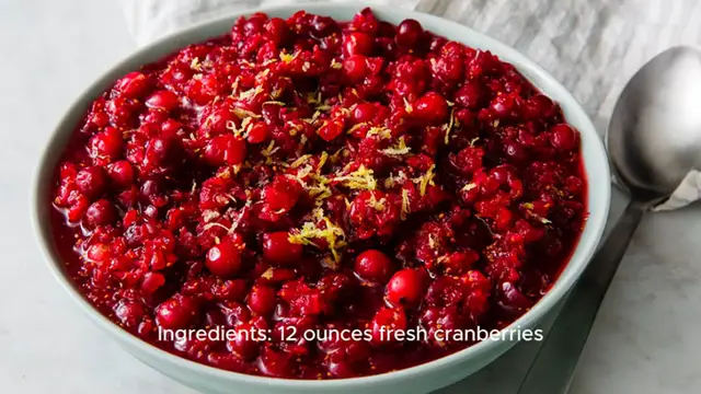 Video thumbnail for cranberry relish recipe