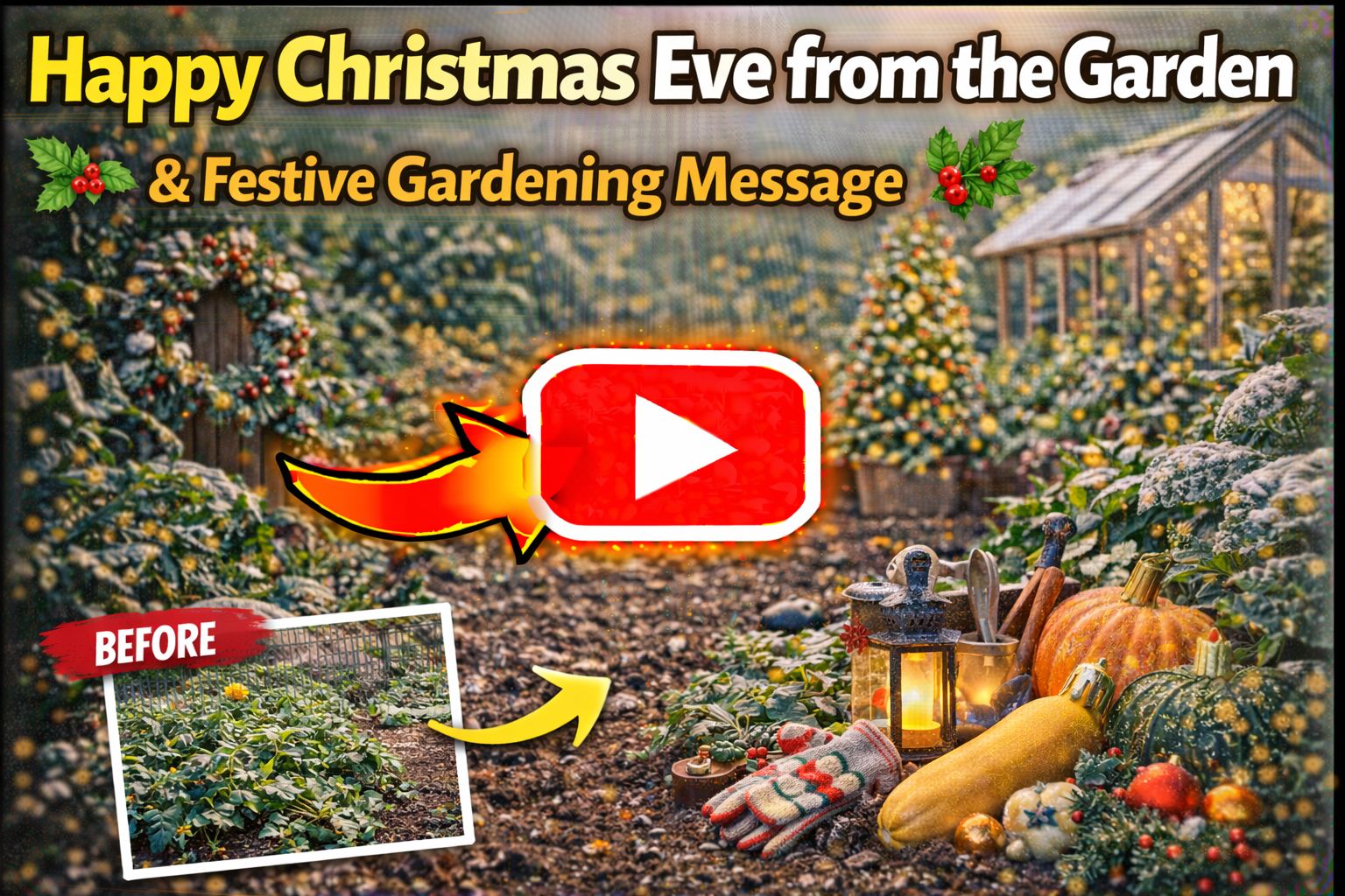 Video thumbnail for Happy Christmas Eve from the Garden | Festive Gardening Message