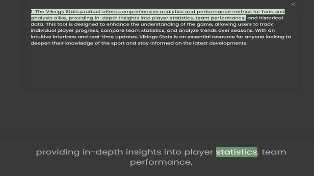 Video thumbnail for analysts alike, providing in-depth insights into player statistics, team performance, and historical data. This tool is designed to enhance the understanding of the game, allowing users to track individual player progress, compare tea