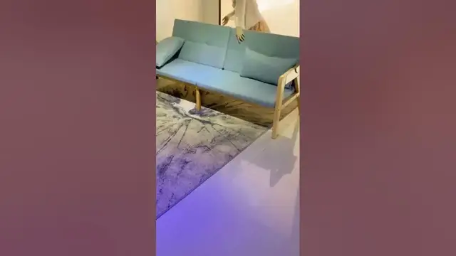 Video thumbnail for Light Wood Sofa cum Bed | Space Saving Furniture #shorts