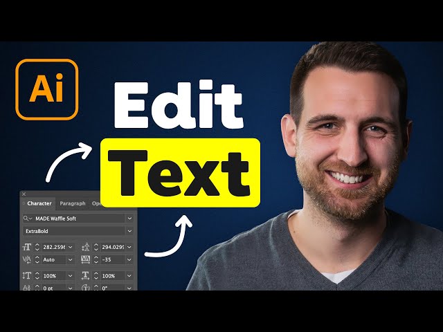 Video thumbnail for How to Edit Text in Illustrator
