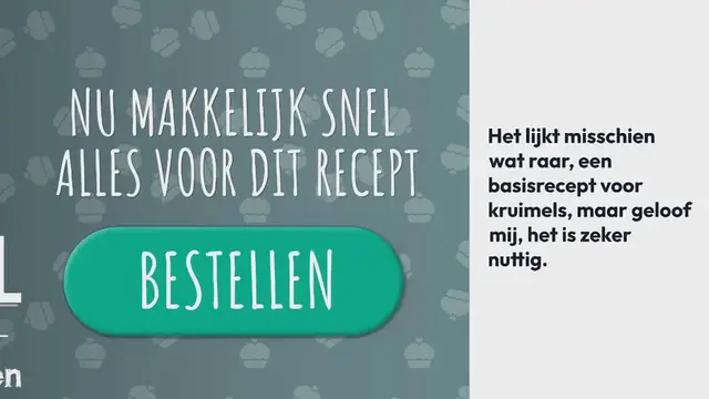 Video thumbnail for Knapperige kruimels maken – recept