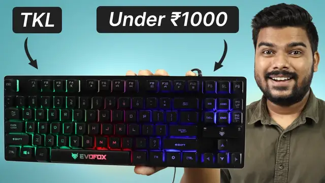 Video thumbnail for TKL Semi Mechanical Keyboard Under ₹1000 | EvoFox Fireblade Review