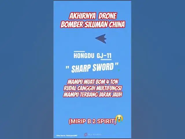 'Video thumbnail for DRONE BOMBER SILUMAN CANGGIH DARI CHINA #Drone #hongdugj11 #sharpsword #dronebomber #dronesiluman'