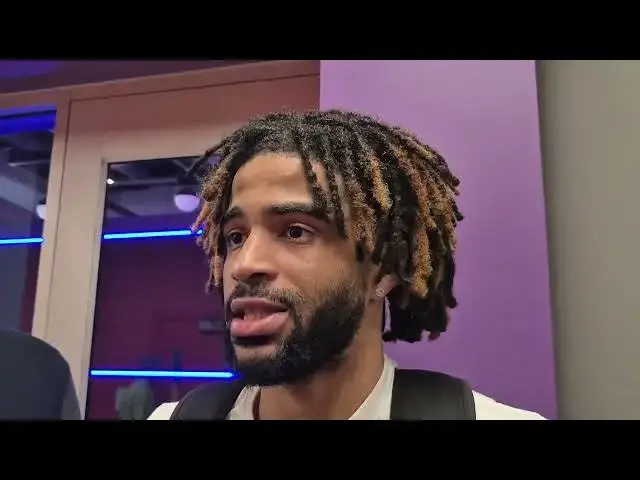 'Video thumbnail for #UNC guard RJ Davis after the loss at Clemson'