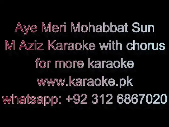 Video thumbnail for Aye Meri Mohabbat Sun original karaoke with chorus