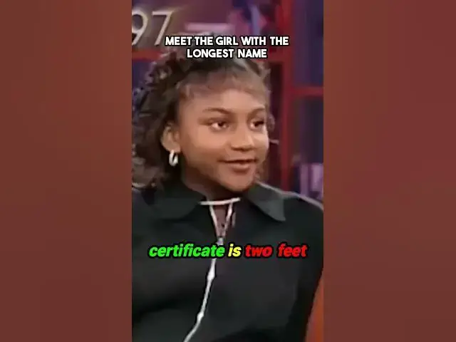 'Video thumbnail for Meet the Girl with the Longest Name #shorts #blackhistory'