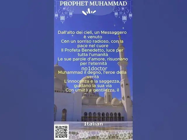 Video thumbnail for prophet muhammed #song  #ProphetMuhammad #Faith #Islam #IslamicMusic #MotivationalSong  #italian  1