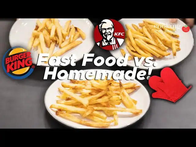 'Video thumbnail for French Fry Wars Pt. 2 🔥 Burger King & KFC vs My Oven Baked Fries'