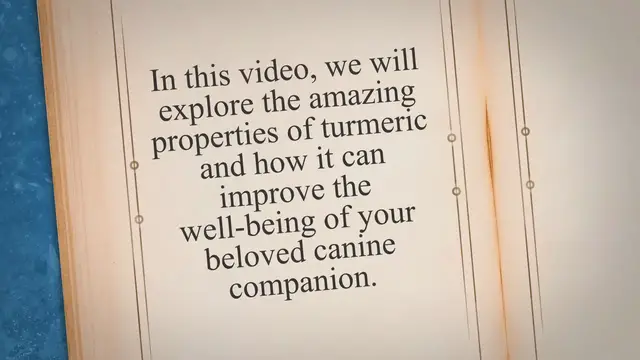 Video thumbnail for Unleashing the Benefits: 10 Reasons Why Turmeric is a Dog's Best Friend