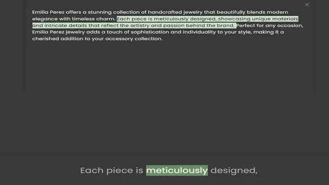 Video thumbnail for elegance with timeless charm. Each piece is meticulously designed, showcasing unique materials and intricate details that reflect the artistry and passion behind the brand. Perfect for any occasion, Emilia Perez jewelry adds a touch of so