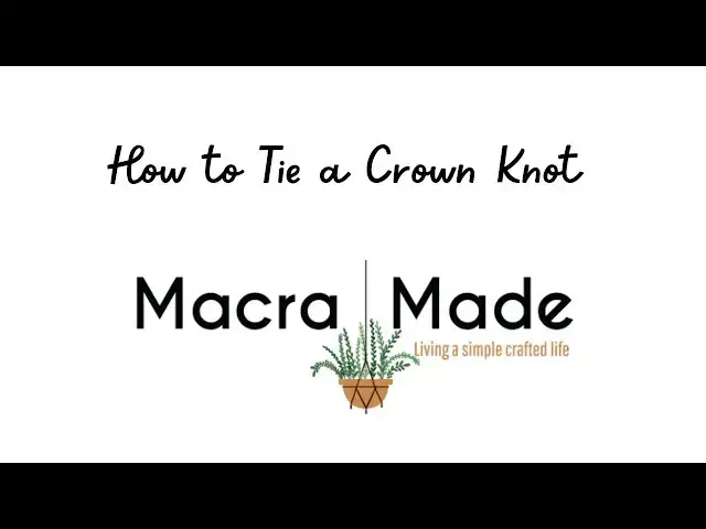 'Video thumbnail for How to Tie a Crown Knot'