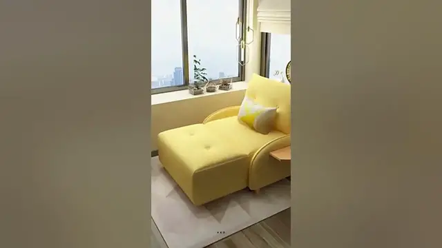 Video thumbnail for Space Saving Sofa cum Bed Solution | Furniture #shorts
