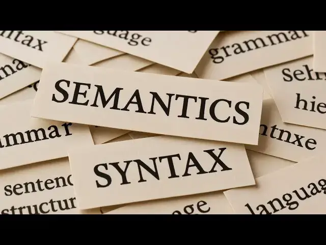 Video thumbnail for Semantic vs Syntax: Meaning and Sentence Structure