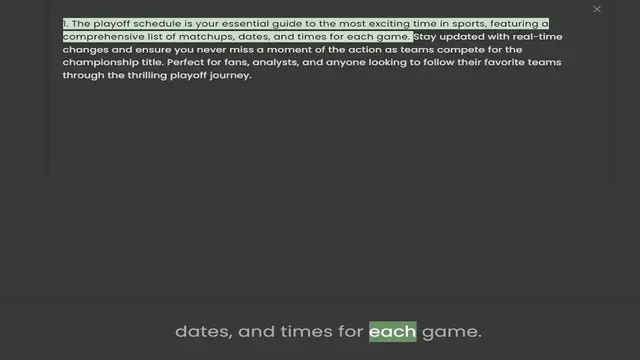 Video thumbnail for comprehensive list of matchups, dates, and times for each game. Stay updated with real-time changes and ensure you never miss a moment of the action as teams compete for the championship title. Perfect for fans, analysts, and anyone looki