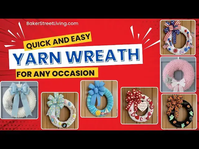 Video thumbnail for Easy to Make Yarn Wreath (for any occasion)