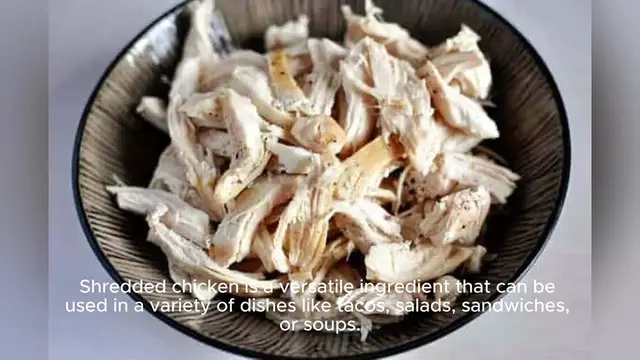 Video thumbnail for shredded chicken recipe