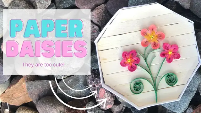 'Video thumbnail for DIY Mini Paper Daisy Tutorial - Craft & Create Beautiful Blooms!'