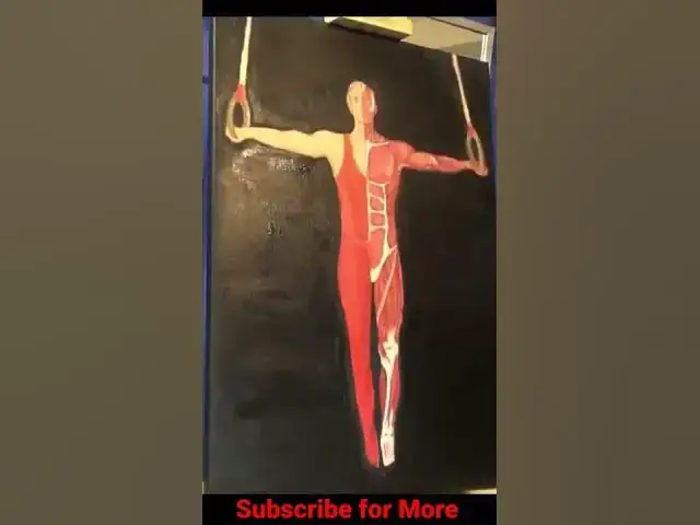 Video thumbnail for Gymnastics Crucifix Oil Painting #shorts