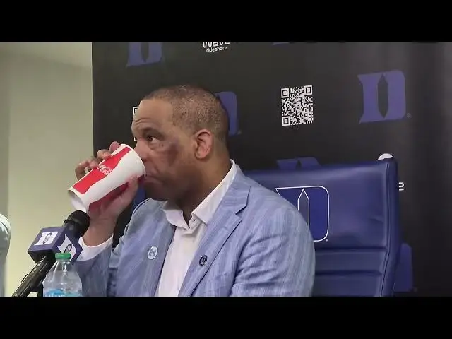 'Video thumbnail for #UNC coach Hubert Davis press conference after the 87-70 loss at Duke'