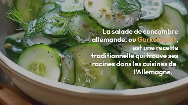 'Video thumbnail for Recette de Salade de Concombre Allemande'