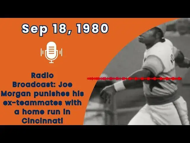 Video thumbnail for Sep 18, 1980 Joe Morgan punishes his ex-teammates with a home run in Cincinnati