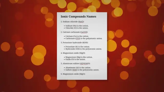 Video thumbnail for Ionic Compounds Formula and Names